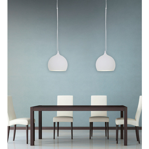 Näve LED-Pendelleuchte Cusco in Silber und Weiß mit Leuchtmittel, Durchmesser: 25 cm - Bild 2