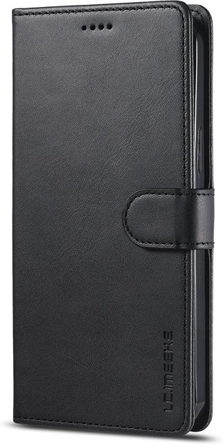 Business Leder Hülle mit Flip Wallet und Kartenhalter für Samsung Galaxy S26 S25 S24 S23 S22 S21 S20 S10 Plus Note 20 Ultra in Schwarz - Bild 1