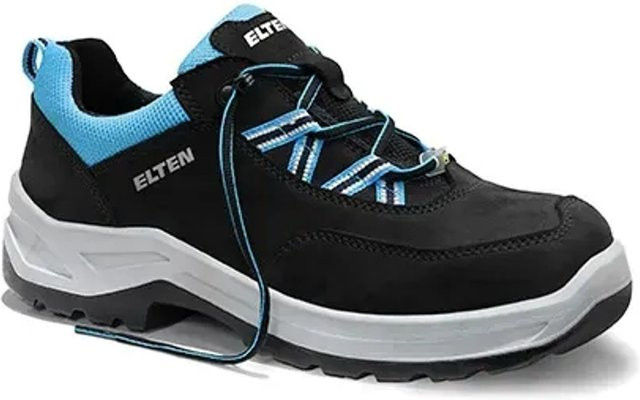 Elten Damen-Sicherheitshalbschuh Lotte Aqua Low ESD S2 aus Leder in Schwarz und Türkis Gr. 38 - Bild 1