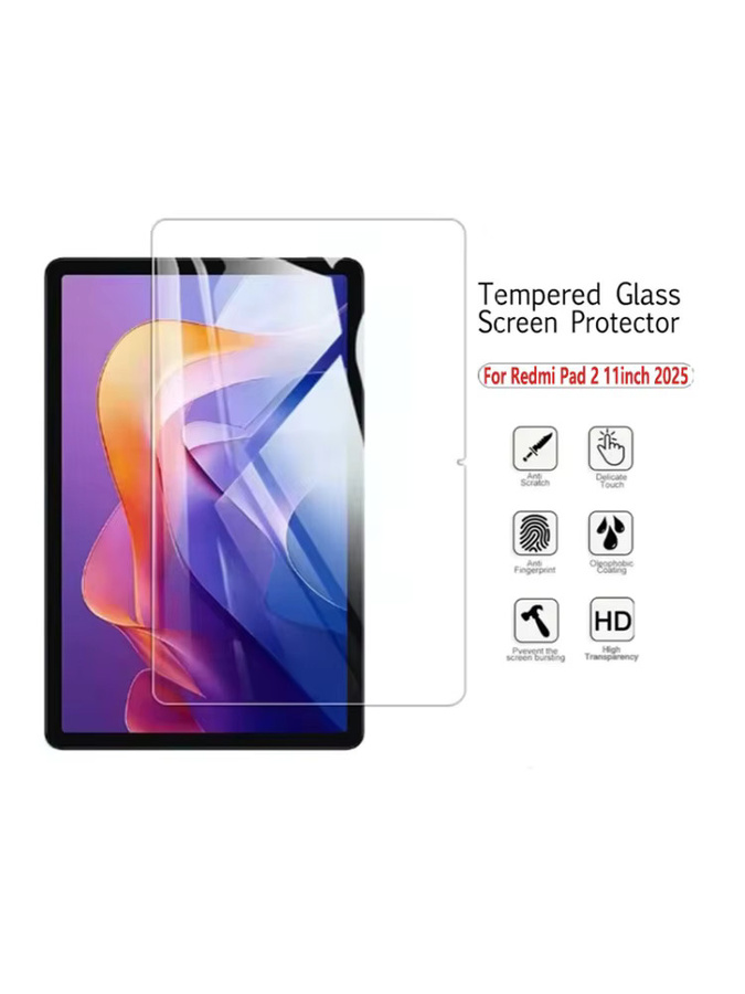 Xiaomi Redmi Pad 2 11 Zoll 2025 Displayschutzfolie aus gehärtetem Glas, HD, 9H Anti-Kratz, transparent - Bild 7