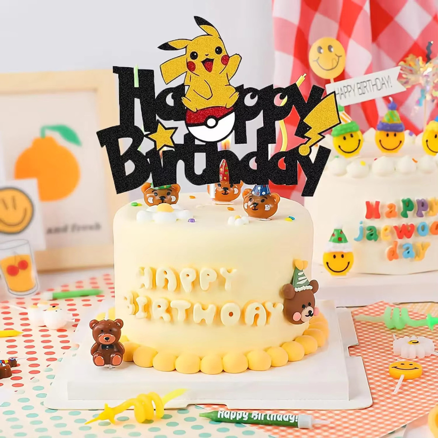 TAKARA TOMY Pokemon Kuchen Topper, Pikachu - Bild 1