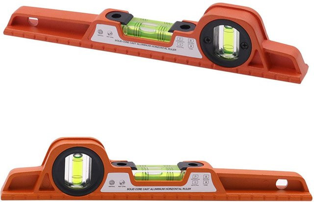 Fishine Magnetische Wasserwaage aus stoßfester Aluminiumlegierung in Braun - Bild 1