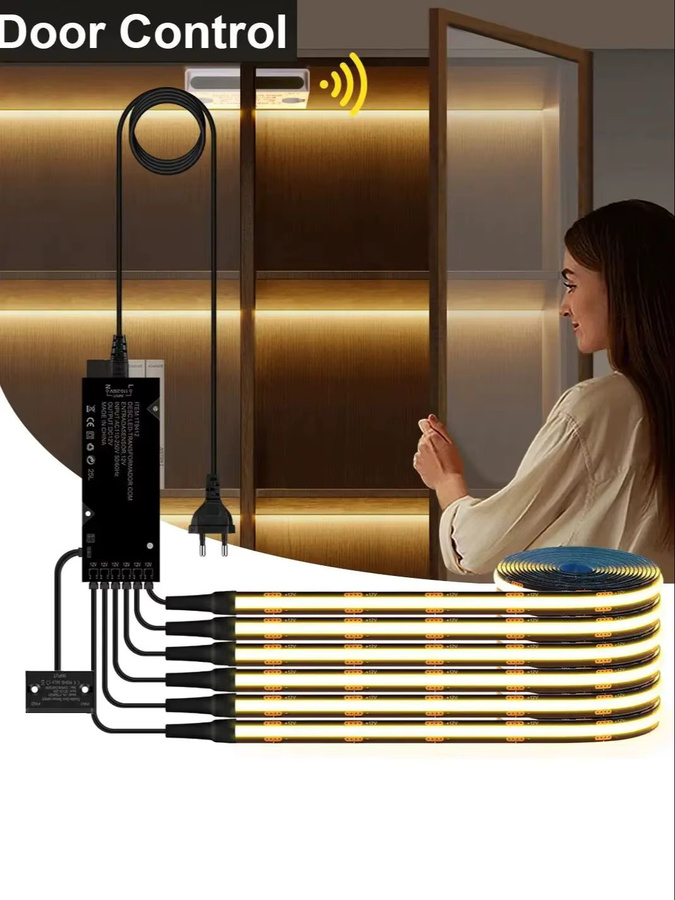 Rybakov Intelligente LED-COB-Leuchten mit Bewegungssensor, Warmweiß, Schwarz - Bild 6
