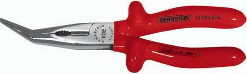 Bernstein Tools VDE Telefonzange 13-208 mit 45 Grad Biegung in Rot und Gelb - Bild 1