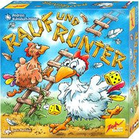 Rauf und runter Brettspiel von Zoch – Buntes Würfelspiel zum Thema Hühnerhof - Bild 1