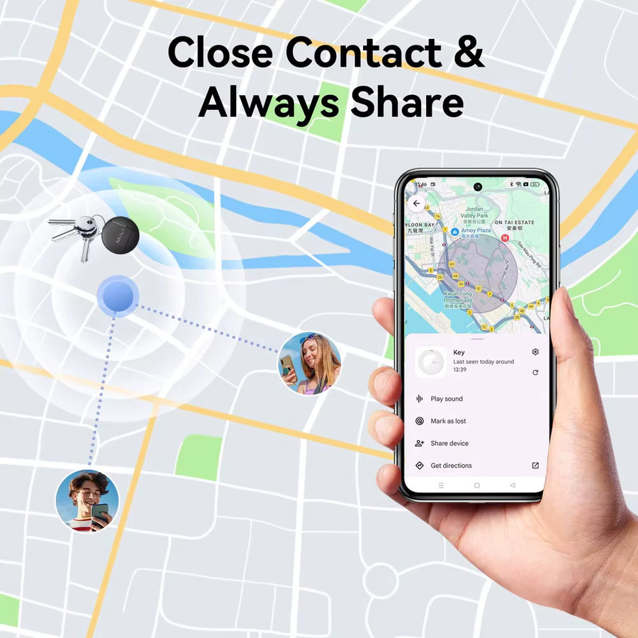 MiLi LiTag Duo Smart Tracker Tags Schwarz für iOS und Android Bluetooth Schlüsselfinder und Artikelfinder - Bild 3
