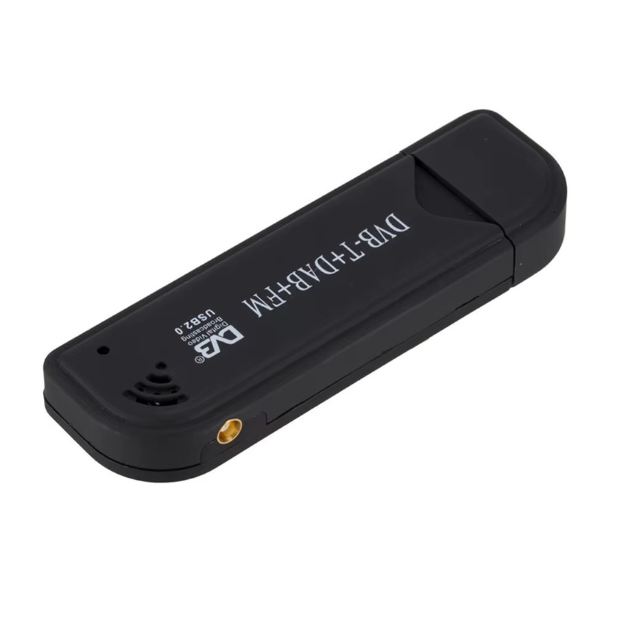 VODOOL Mini Tragbarer TV-Stick 820T2 Digitaler USB 2.0 TV-Empfänger DVB-T/T2 DAB+ FM RTL2832U SDR Tuner Dongle in Schwarz - Bild 2