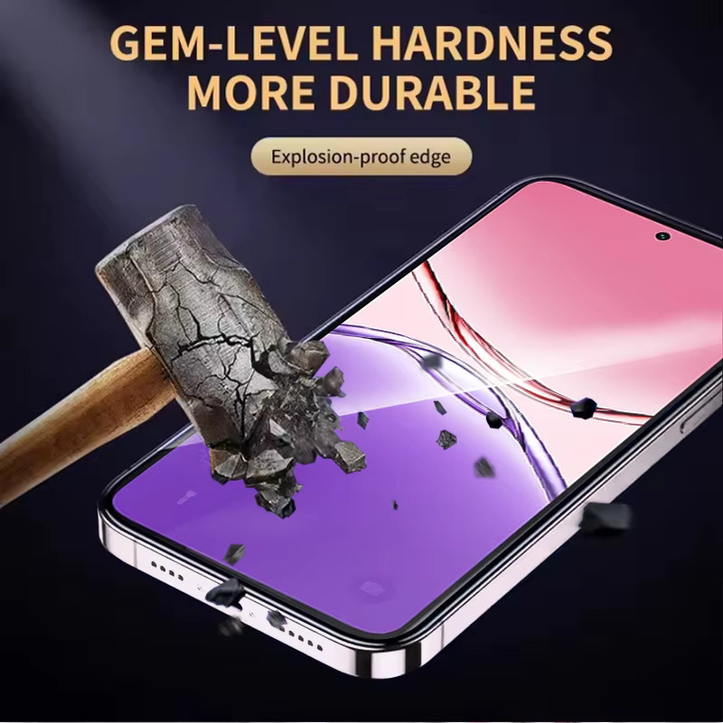 3er-Pack Displayschutz aus gehärtetem Glas für Oppo A5 Pro 5G und A 5 HD, transparent, explosionsgeschützt mit Fingerabdruck-Entsperrfunktion - Bild 5