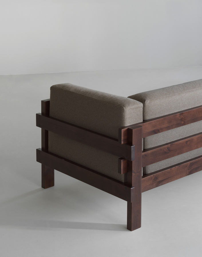Normann Copenhagen Kube 3-Sitzer Sofa mit Massivholzrahmen in Mid-Century Design - Bild 3