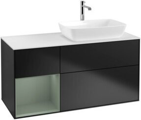 V&B Waschtischunterschrank Finion in Blau lackiert, Breite: 120 cm, Tiefe: 50,1 cm, Höhe: 50,1 cm - Bild 1