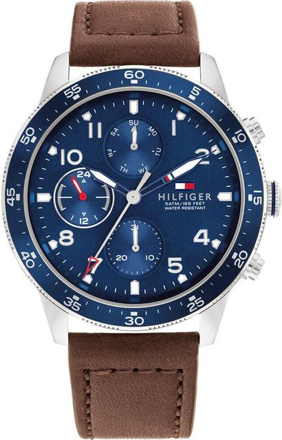 Tommy Hilfiger Chronograph, Quarz, Edelstahl, 44 mm, Herren, braun - Bild 1