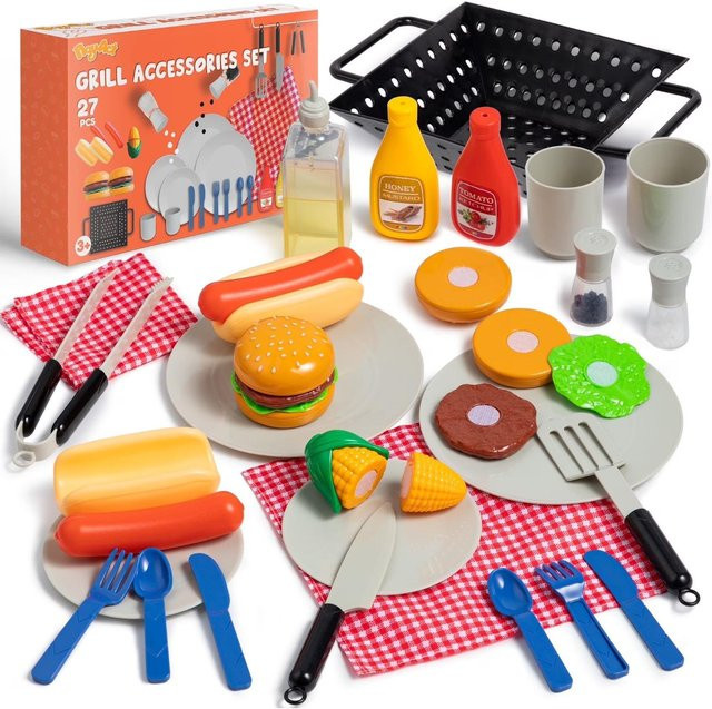 Joyfy Küchenspielzeug BBQ Grill, 27-teiliges Set, ab 2 Jahren - Bild 1