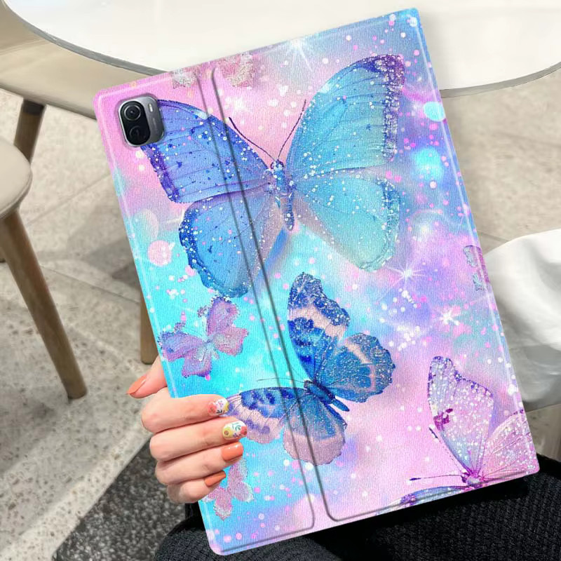 Xiaomi Tablet Hülle mit Cartoon-Schmetterling und Glitzer Effekt in Multicolour für Redmi Pad Serie - Bild 3