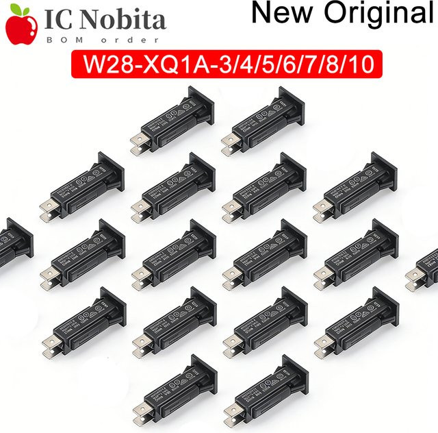 Original W28-XQ1A Thermischer Leitungsschutzschalter MCB in Schwarz mit 4A oder 8A Auswahl - Bild 1