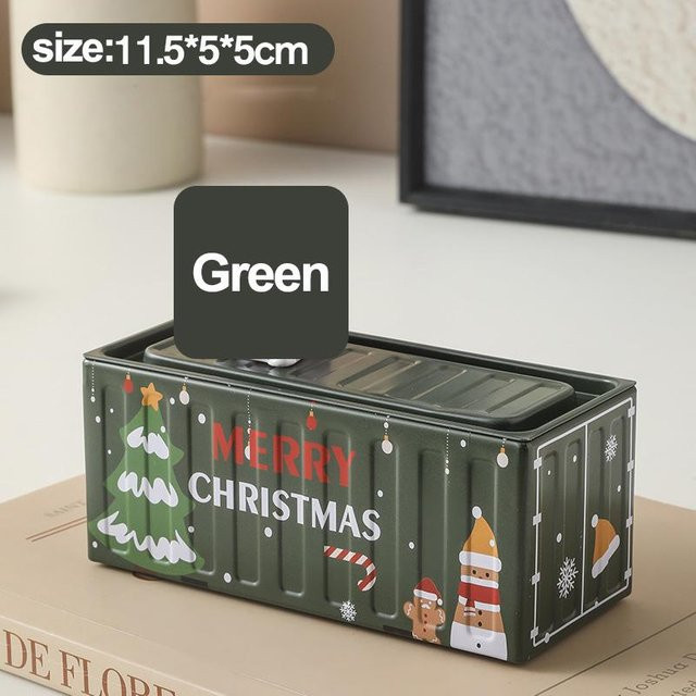 Binchi Aufbewahrungsbox aus Eisen im Retro Industriestil, dekorativer Metall Container in Grün - Bild 1