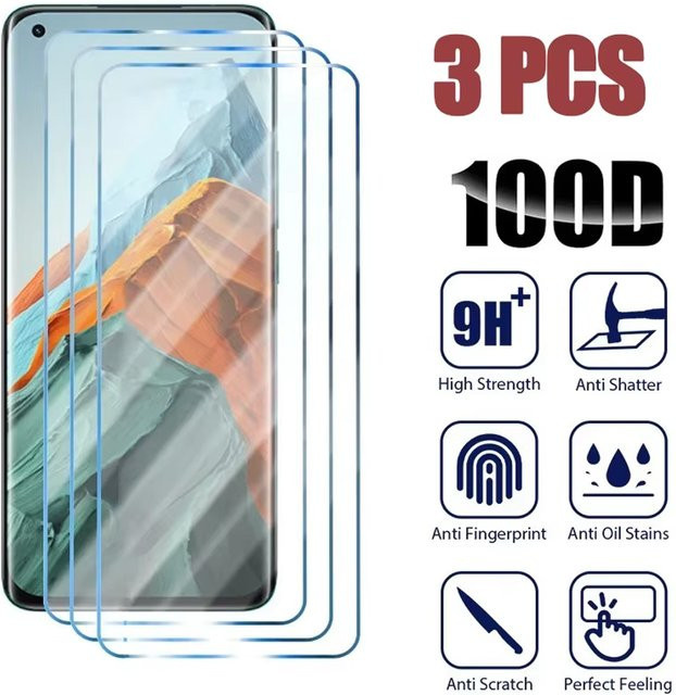 3er-Set gehärtetes Schutzglas für Xiaomi Poco M7 Pro M6 Pro M5 C65 C85 C61 F5 F4 F3 C71 C75 X5 Pro x3 NFC Pro M5s M6 Plus in Transparent - Bild 1