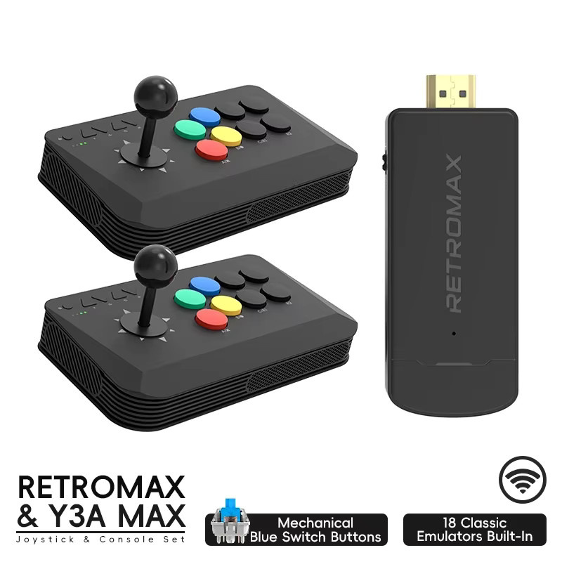 DATA FROG Arcade Fight Stick Joystick M8 in Schwarz für Windows und TV Box zur Unterstützung von Retro Games und Fighting Spielen - Bild 6