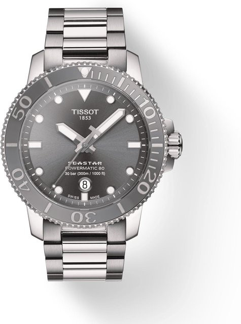 Tissot Armbanduhr Edelstahl, Automatik, Grau, Herren - Bild 1