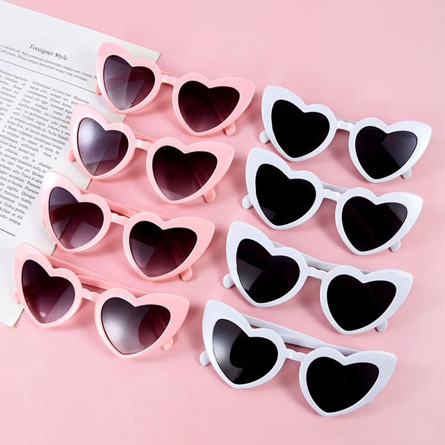 ZQCXLD Herzförmige Sonnenbrille, Vollrand, Pink, Kunststoff - Bild 1