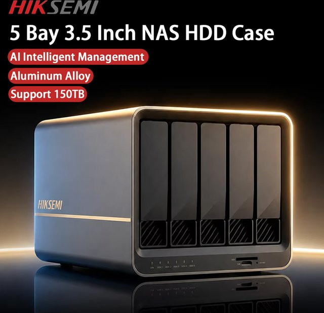 HIKSEMI NAS-Speicher 5-Bay Netzwerk-HDD-Speicherbox mit 2.5GbE-Port und SATA-Schnittstelle - Bild 1