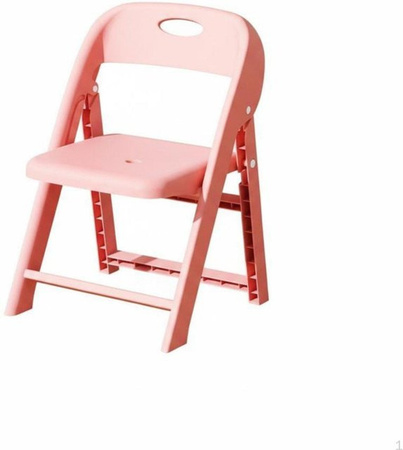 Klappbarer Duschhocker HomeVibe Haus mit Rückenlehne in Pink, rutschfester Badezimmerhocker für Senioren