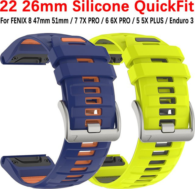 LENNIK Uhrenarmband Silikon, QuickFit, 26mm, 22mm, Unisex - Bild 1
