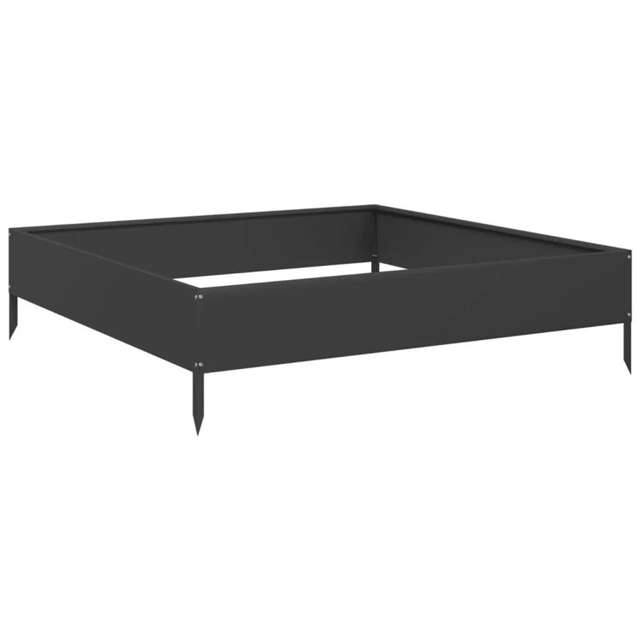 vidaXL Hochbeet aus Stahl in Schwarz B/T/H: 100 x 100 x 26 cm - Bild 2