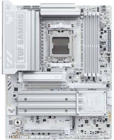 Asus TUF GAMING X870-PRO WIFI7 W NEO Mainboard Sockel AM5 ATX mit DDR5, WiFi und Bluetooth in Weiß - Bild 1