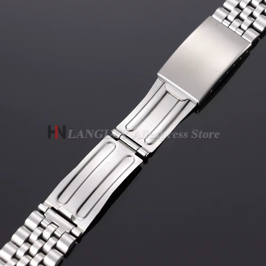 langley Uhrenarmband Edelstahl, Silber, 18 mm, 20 mm, Unisex - Bild 4