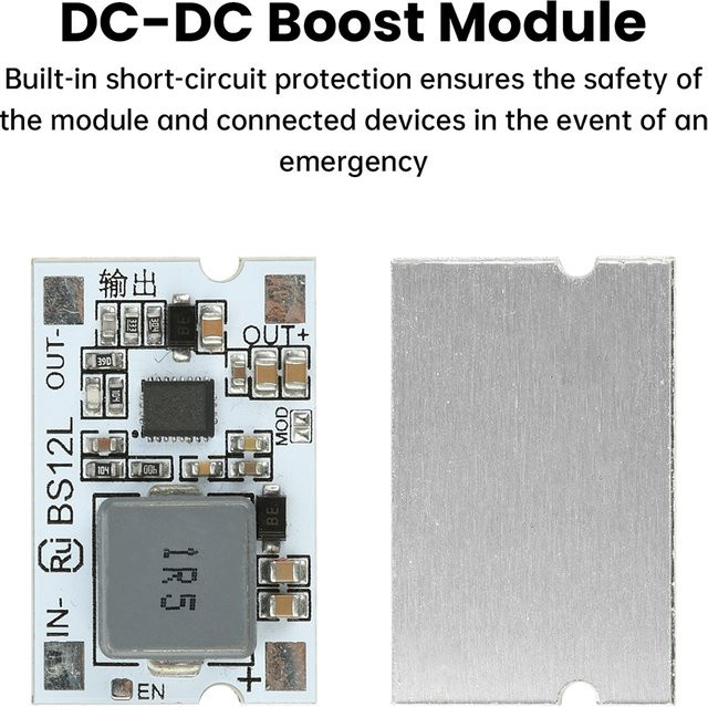 Aideepen DC-DC Boost Konverter 2,7-11V zu 5V oder 12V Step Up Modul mit 10A Buck Regulator Netzteil in Multicolour - Bild 1