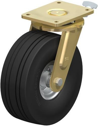 Blickle Lenkrolle LS-VLE 305K-RI4 mit Feststeller, schwarz/mehrfarbig, Rad-Durchmesser: 306 mm, Tragfähigkeit: 450 kg - Bild 1