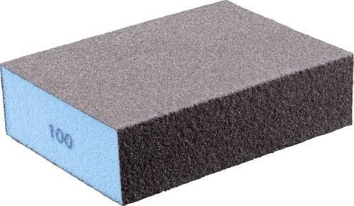 PFERD Wasserfester Schleifschwamm A100 Blau, zweiseitig für Holz, Metall und Lack, 5 Stück, B: 12,0 cm, H: 9,8 cm, T: 1,3 cm - Bild 1