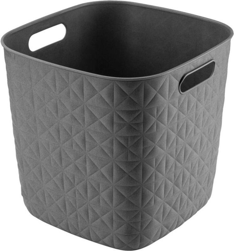 Curver Aufbewahrungskorb Softex aus Kunststoff in Grau B/H/L: 27,9 x 28 x 28 cm - Bild 1