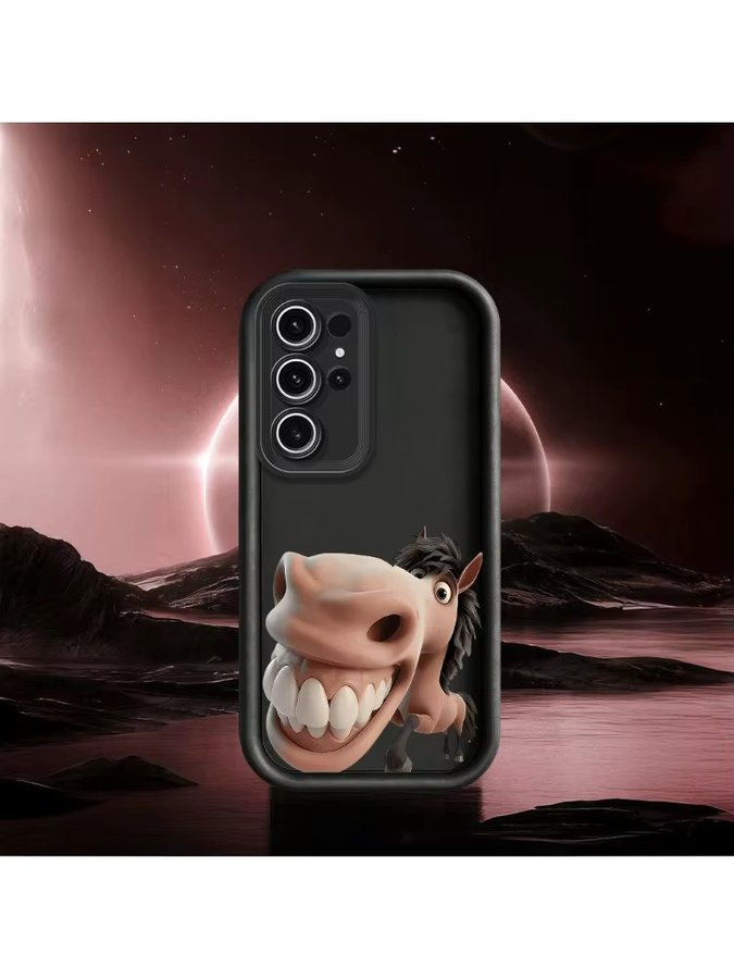 Silikon-Schutzhülle mit abstraktem Pferdemuster für Samsung Galaxy S26 Ultra, S25 Ultra, S24 Ultra, S23 Ultra, S22 Ultra, S21 Ultra, S20 Ultra, S24 FE, S23 FE, Note 20 Ultra und S25 Plus - Bild 4