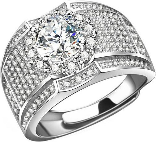 De Jewelry Ring, 925 Silber, Diamant, Herren - Bild 1
