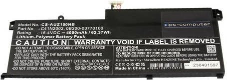 IPC-Computer Notebook-Akku 0B200-03770100 in Schwarz mit 15.40V und 4050 mAh - Bild 1