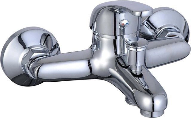 Eisl Wannenfüllarmatur Grande Vita Classic in Chrom mit Sprayfunktion und Pop-up-Abfluss, Wandmontage, Silber - Bild 1