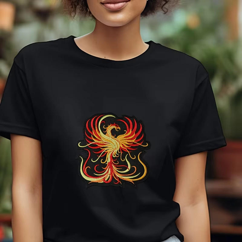 Phoenix bestickter Aufnäher zum Aufbügeln oder Aufnähen in Multicolour für Kleidung und Taschen - Bild 2