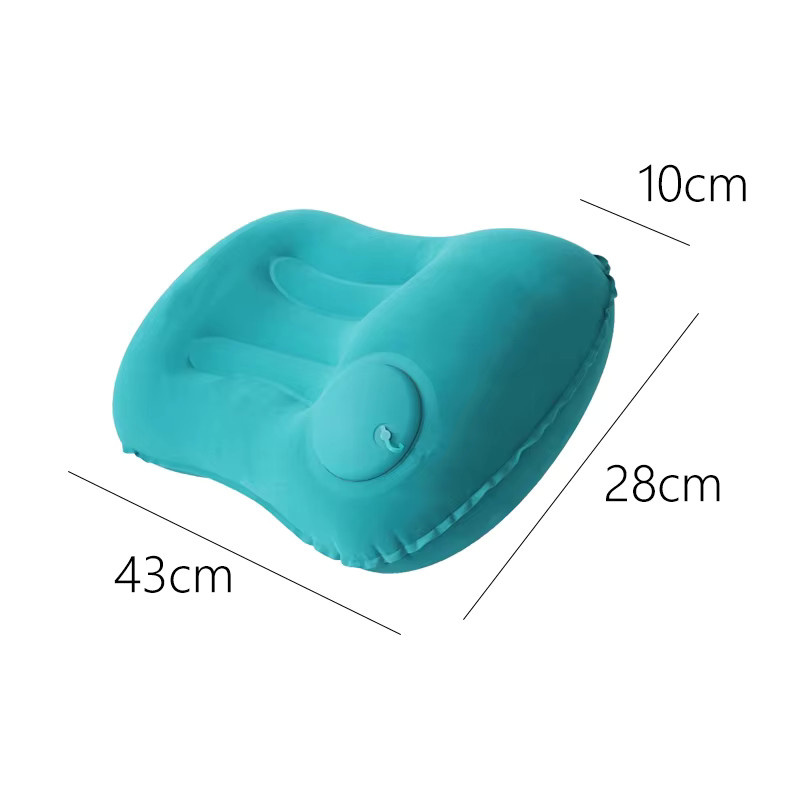 Aufblasbares TARKA Mehrzweckkissen mit integrierter Pumpe für Nacken- und Rückenstütze, rechteckig, Blau und Türkis - Bild 5