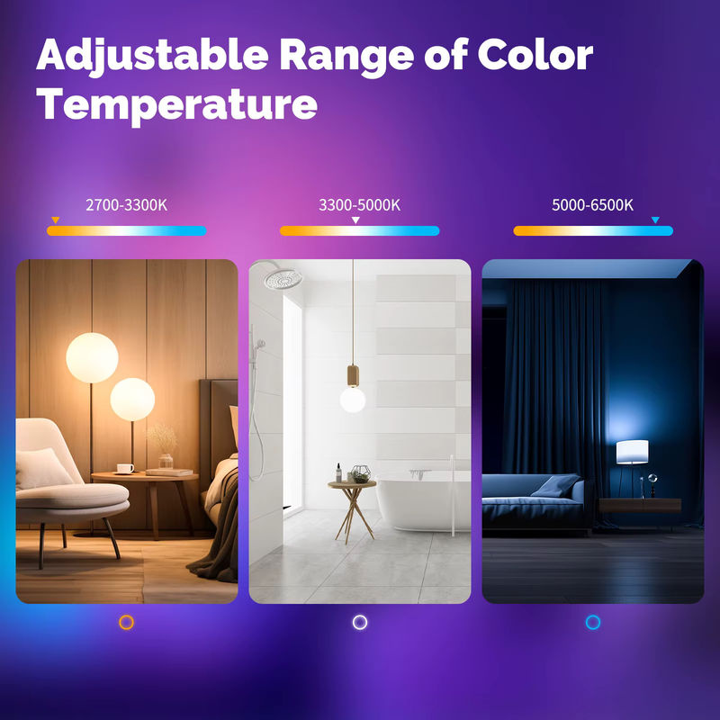 MOES Smart Matter LED-Birne E27 mit 14W, RGB Multicolor, WiFi und Zigbee, Tuya App-Steuerung mit Musiksynchronisierung und 16M Farben - Bild 3