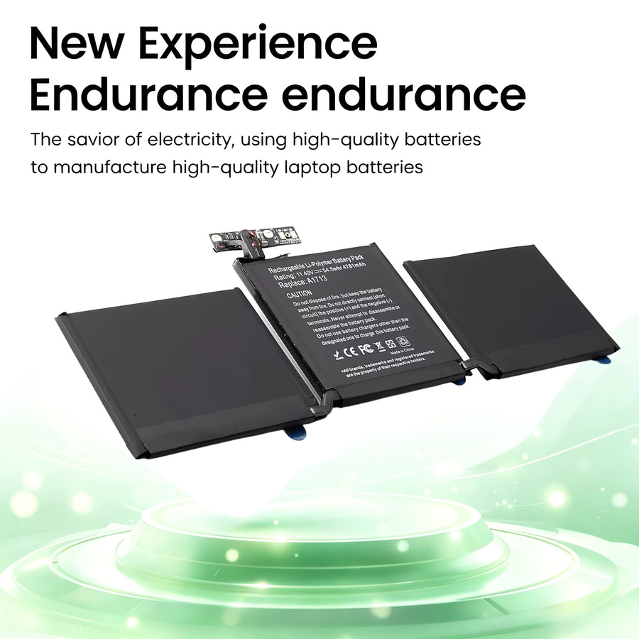 Apple A1713 Ersatzakku für MacBook Pro 13 Zoll A1708 (2016-2017) EMC 2978 EMC 3164 MLL42LL, Schwarz - Bild 5