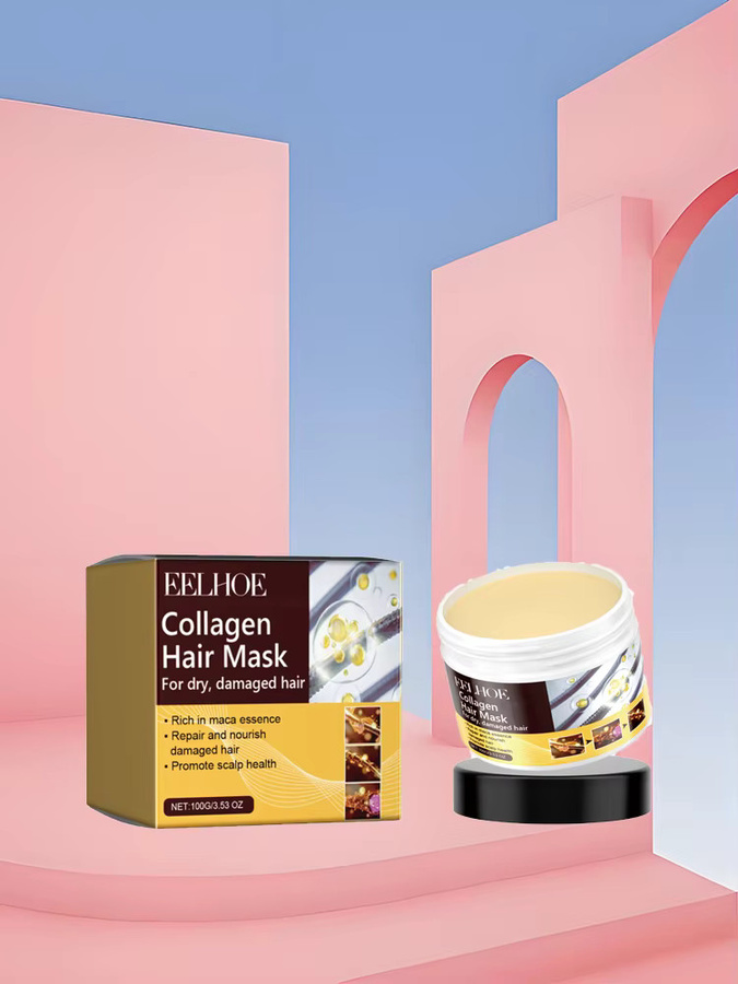 EELHOE Kollagen Haarmaske, für trockenes und strapaziertes Haar, Unisex - Bild 5