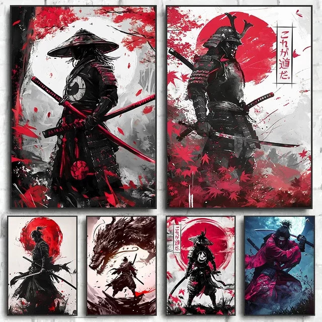 YUTTEE DIY 5D Diamantmalerei Japanische Samurai Krieger Mosaik Set Multicolour - Bild 1