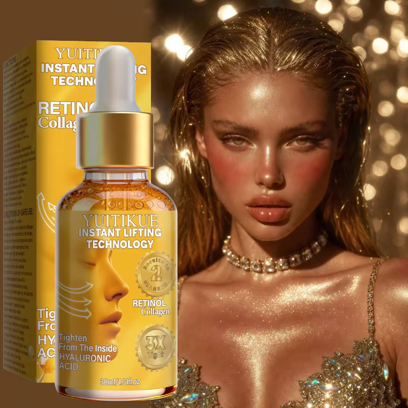 YUITIKUE Flüssiges Gold Gesichtsöl mit Retinol, Kollagen, Hyaluronsäure - Bild 2