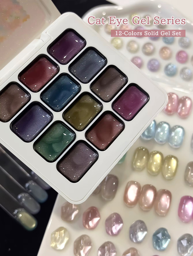 XEIJAYI Cat Eye Nagellack-Gel, 12 Farben, schimmernd - Bild 6