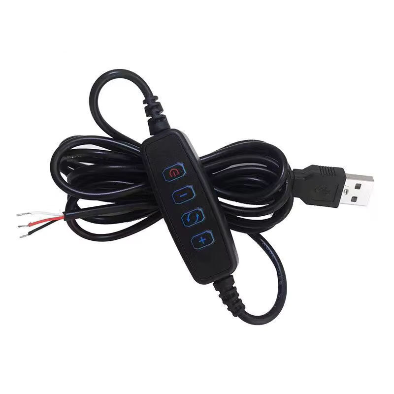 JCD USB-Stromversorgungskabel mit Dimmfunktion und EIN/AUS-Schalter für LED-Leuchten, Weiß - Bild 2