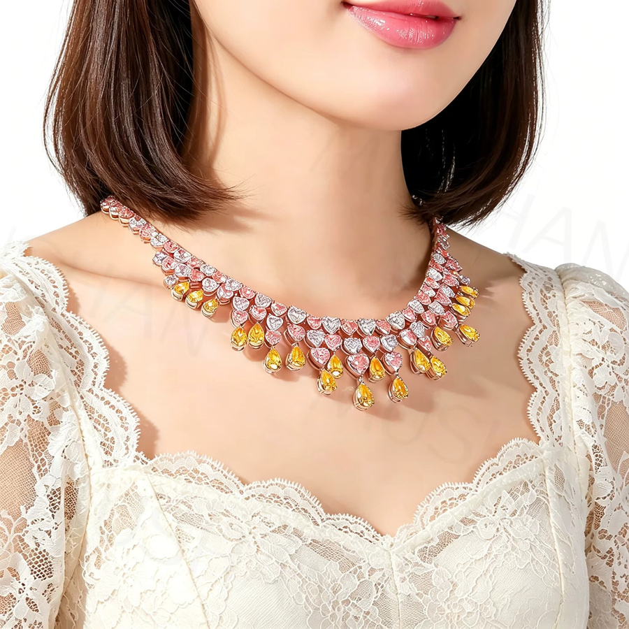 MUSHAN Halskette 925 Silber, Diamant, Liebesherz, Damen - Bild 1