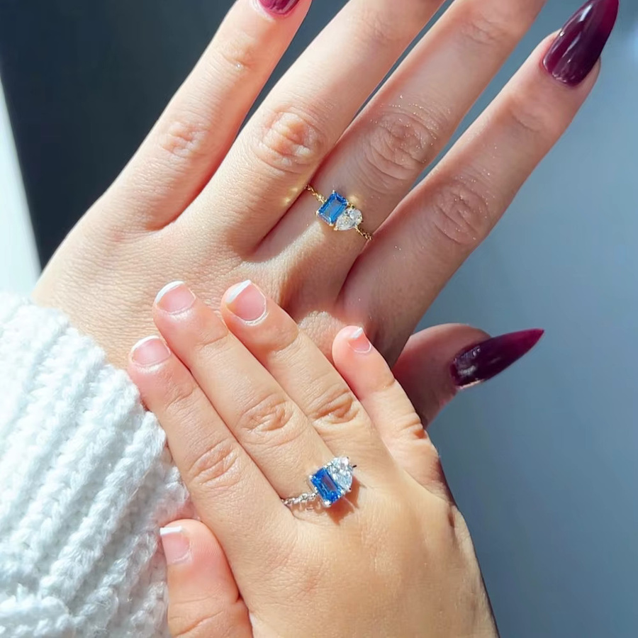 YUYAN Ring, Bicolor, Kristall, Zirkonia, Damen - Bild 2