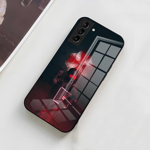 Resident Evil Handyhülle aus Glas für Samsung Galaxy A56 A36 A26 A16 A15 A25 A35 A55 A14 A34 A24 A54 A13 5G in Schwarz - Bild 1