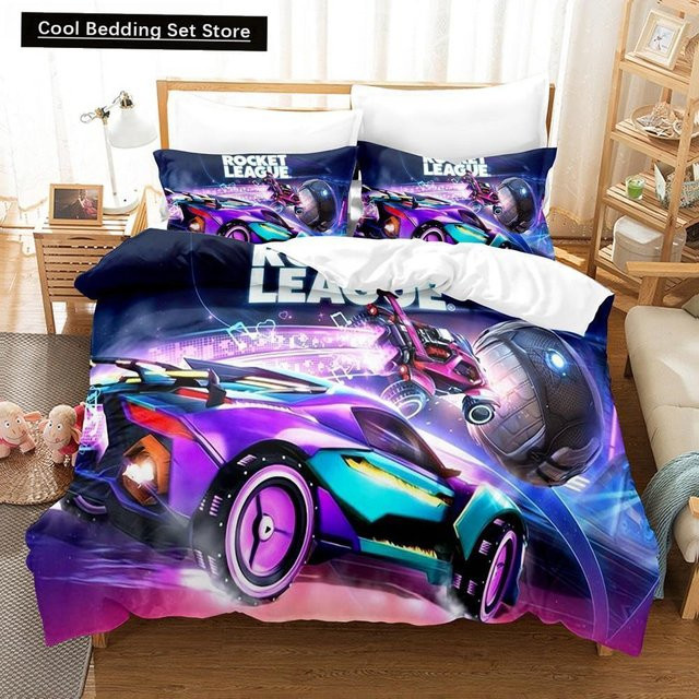Rocket League Bettwäsche-Set von JMG Household Supplies mit Motiv für Kinder, Mehrfarbig, B/H: 172 x 218 cm - Bild 1